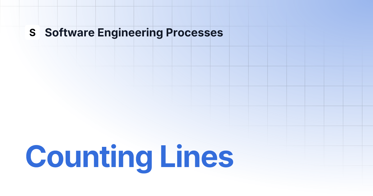 Counting Lines | Software Engineering Processes image.